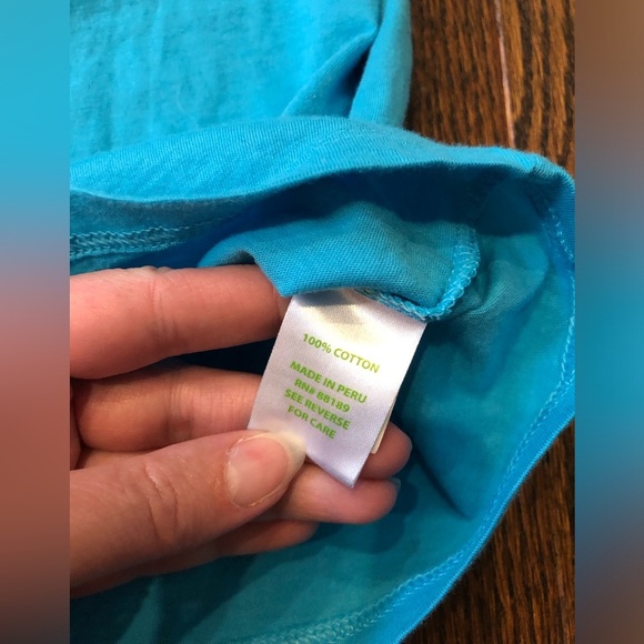 Lilly Pulitzer Girls XL (12-14) Layne Blue Knit Cold Shoulder Top - EUC! - Picture 8 of 11